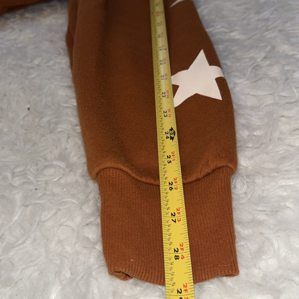 Zenana Star Pattern Fleece Crew Neck Sweatshirt & Joggers Set, Size S - Picture 9 of 17